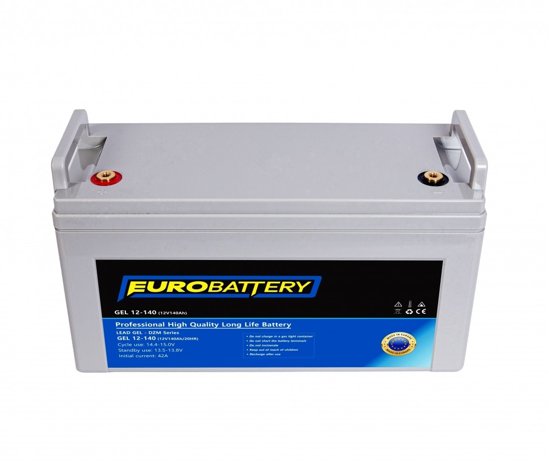 12v-140ah АКБ гелевий EuroBattery GEL 12-140 DZM (12в 140Аг)