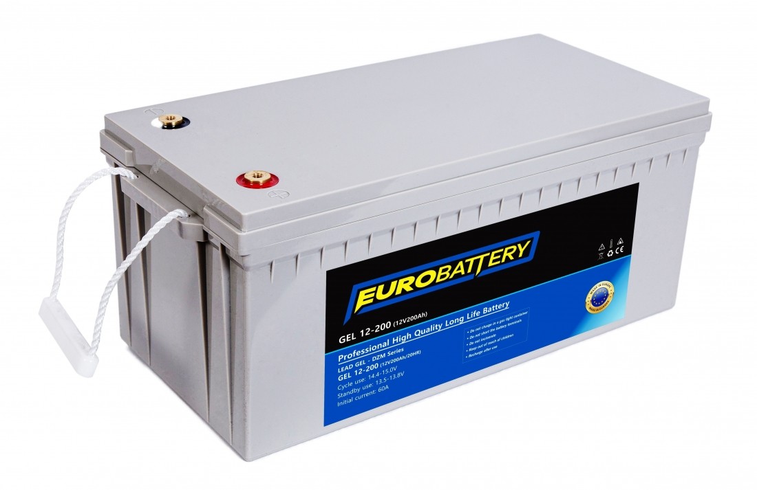12v-200ah АКБ гелевий EuroBattery GEL 12-200 DZM (12в 200Аг)