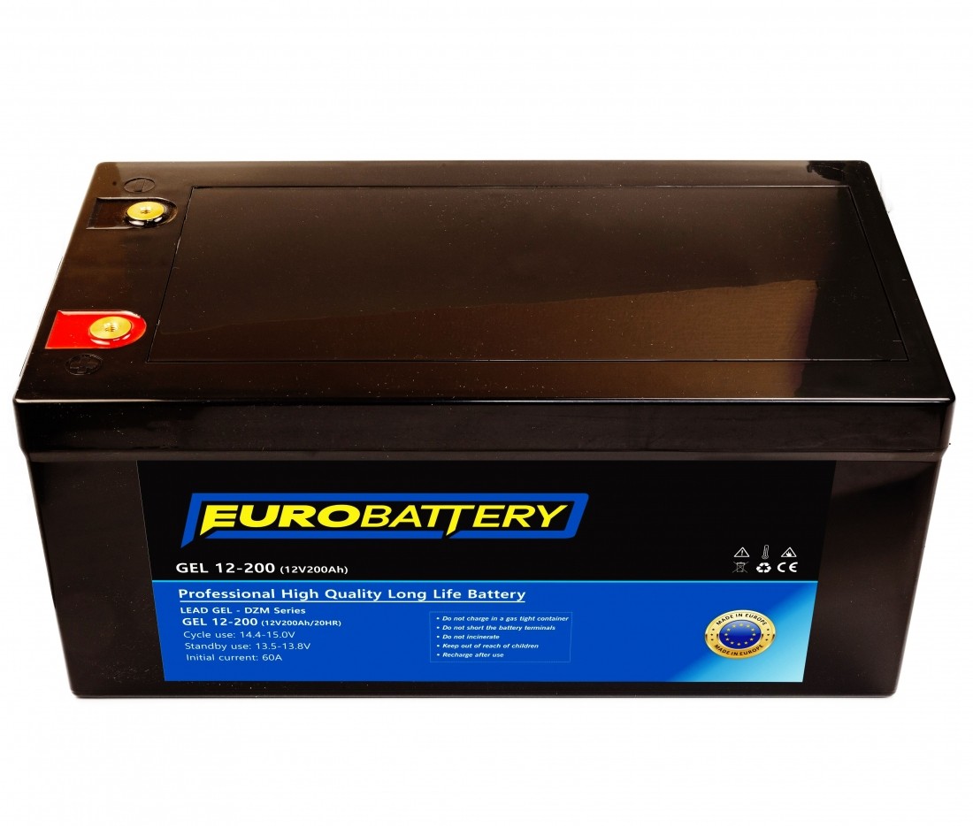 12v-200ah АКБ гелевий EuroBattery GEL 12-200 DZM (12в 200Аг)