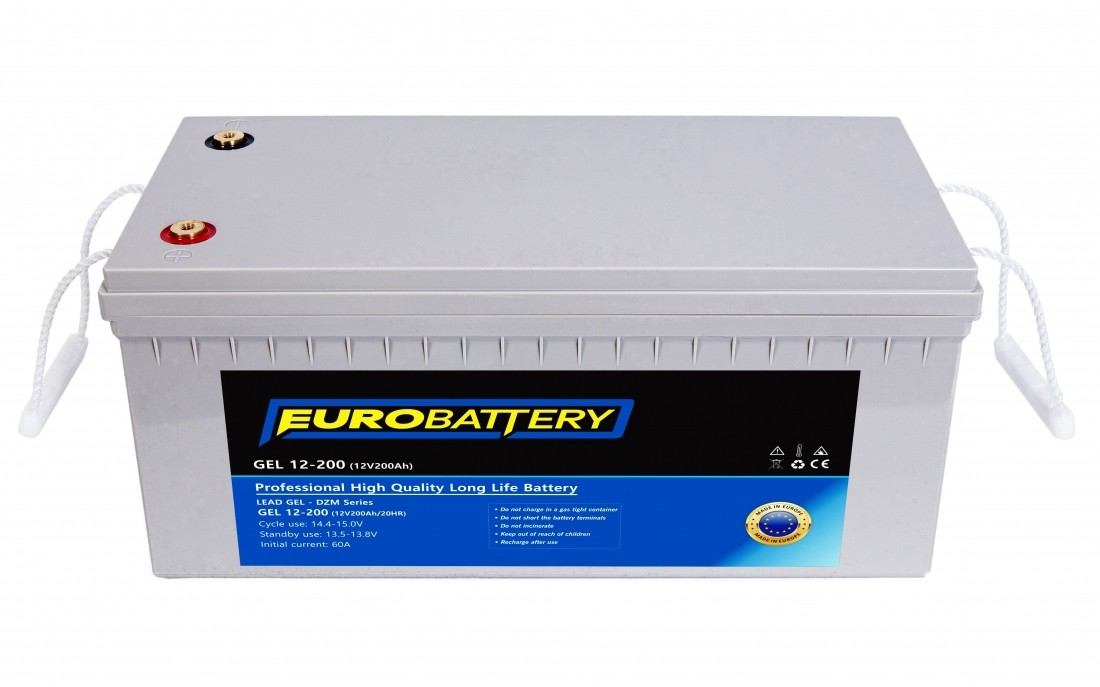 12v-200ah АКБ гелевий EuroBattery GEL 12-200 DZM (12в 200Аг)