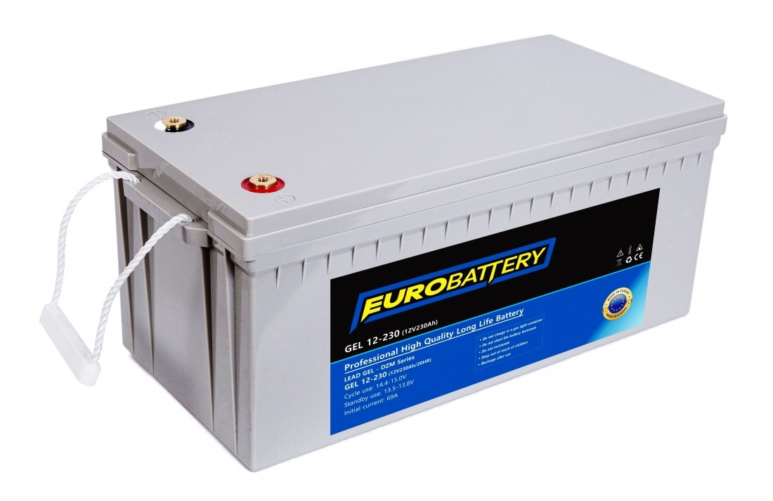 12v-230ah АКБ гелевий EuroBattery GEL 12-230 DZM (12в 230Аг)