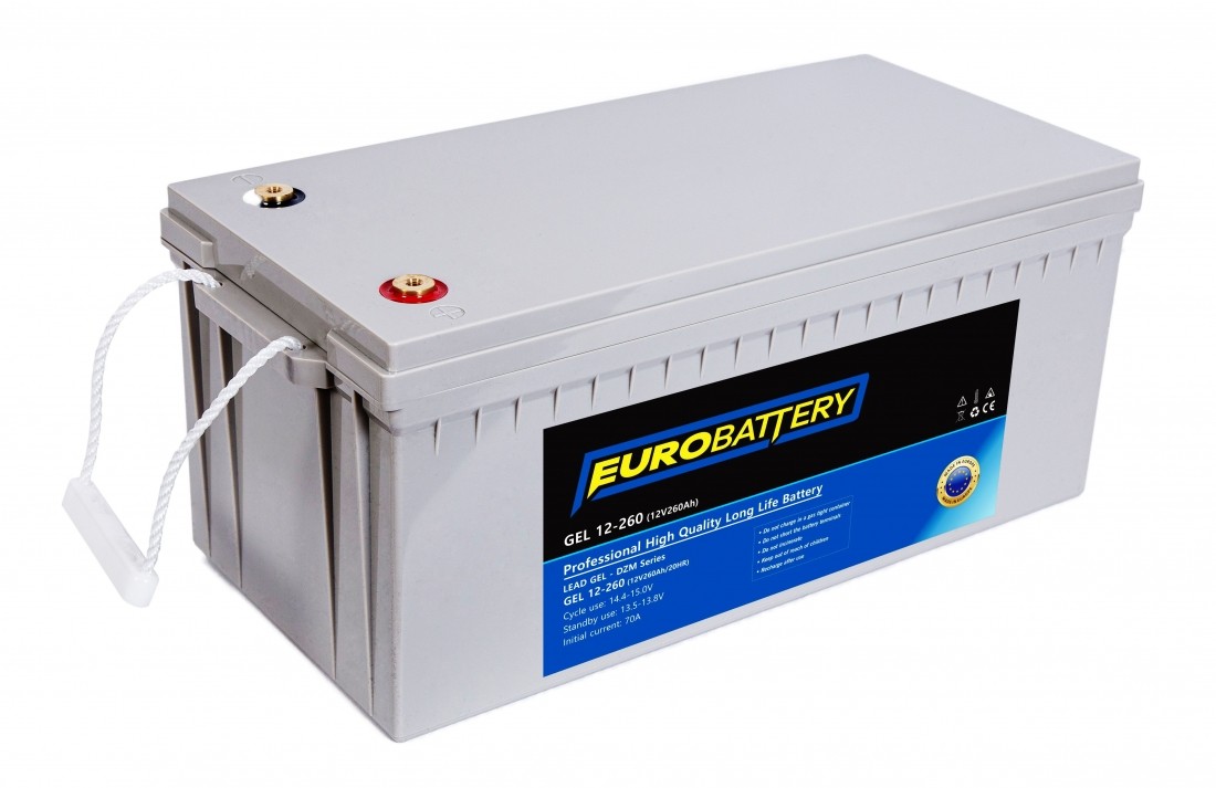 12v-260ah АКБ гелевий EuroBattery GEL 12-260 DZM (12в 260Аг)