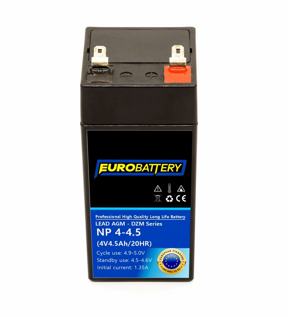 4v-4,5ah АКБ AGM EuroBattery NP 4-4,5 DZM (4в 4.5Аг)