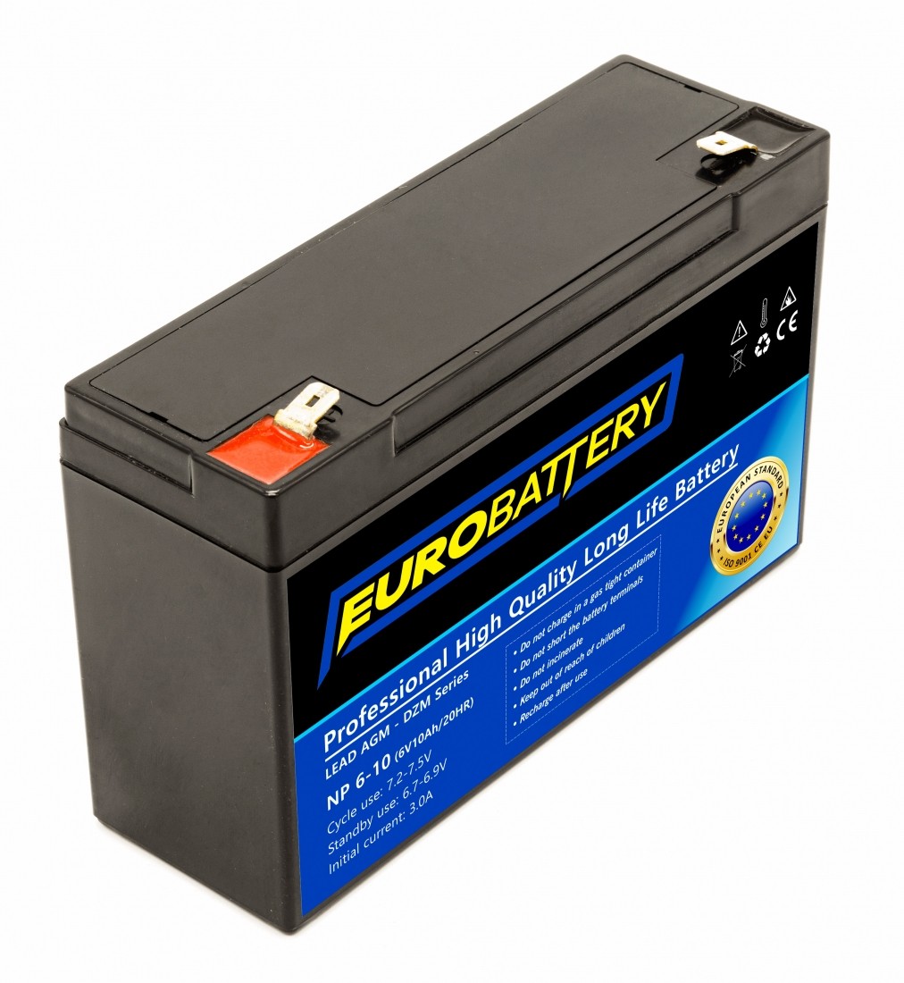6v-10ah АКБ AGM EuroBattery NP 6-10 DZM (6в 10Аг)