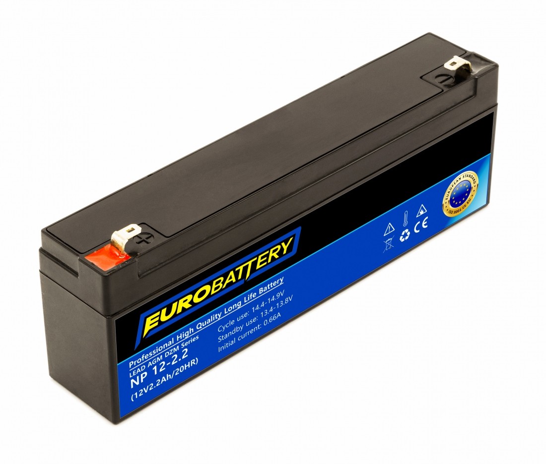 12v-2,2ah АКБ AGM EuroBattery NP 12-2,2 DZM (12в 2.2Аг)