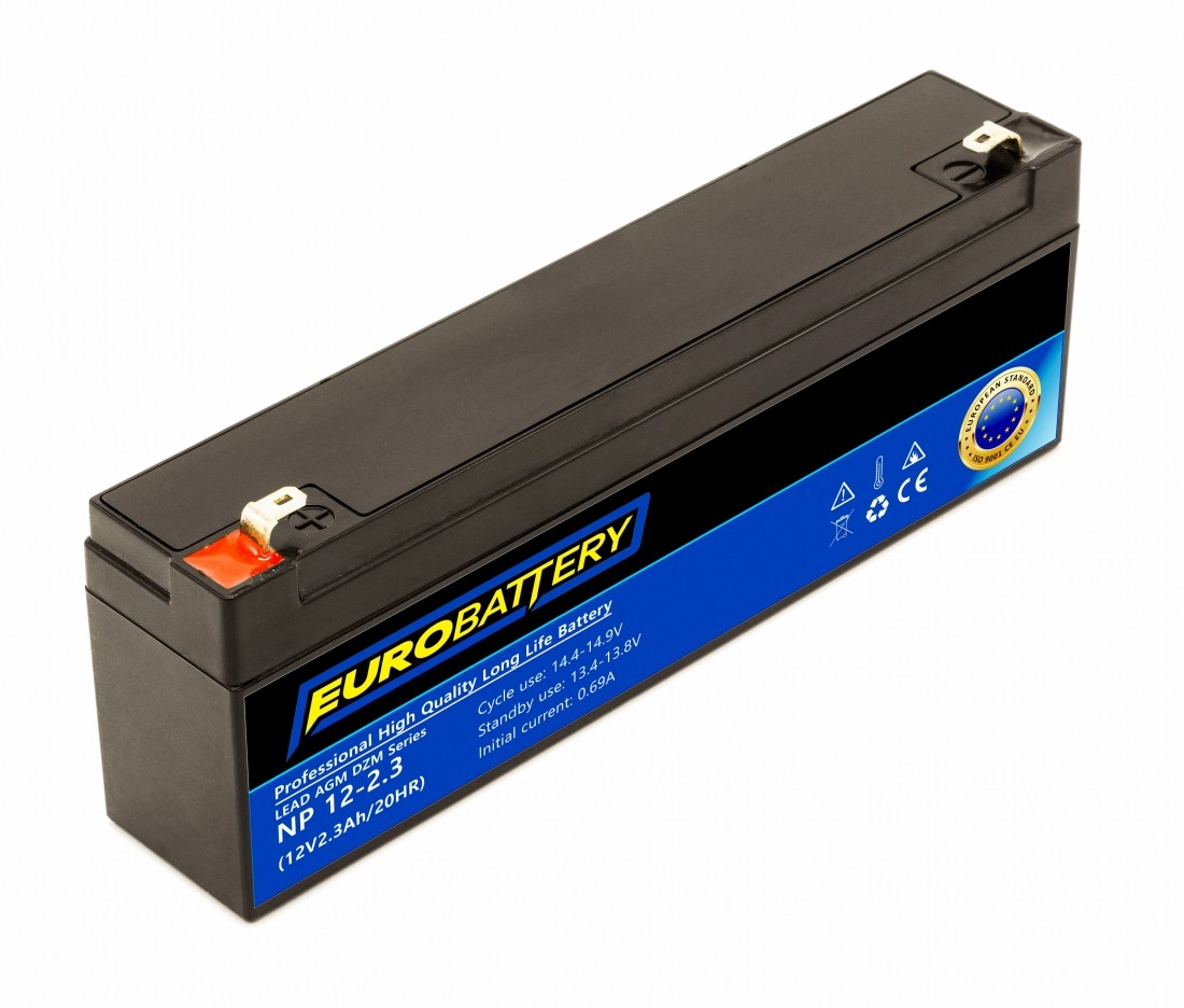 12v-2,3ah АКБ AGM EuroBattery NP 12-2,3 DZM (12в 2.3Аг)
