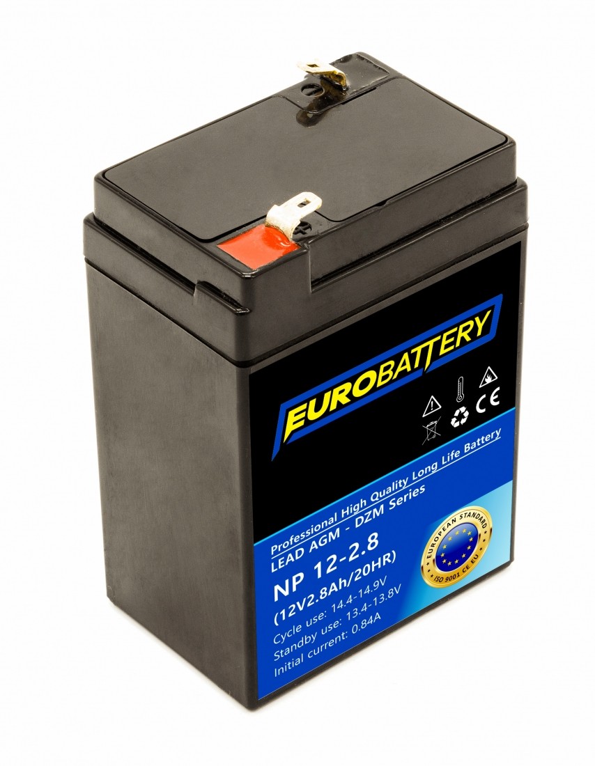 12v-2,8ah АКБ AGM EuroBattery NP 12-2,8 DZM (12в 2.8Аг)