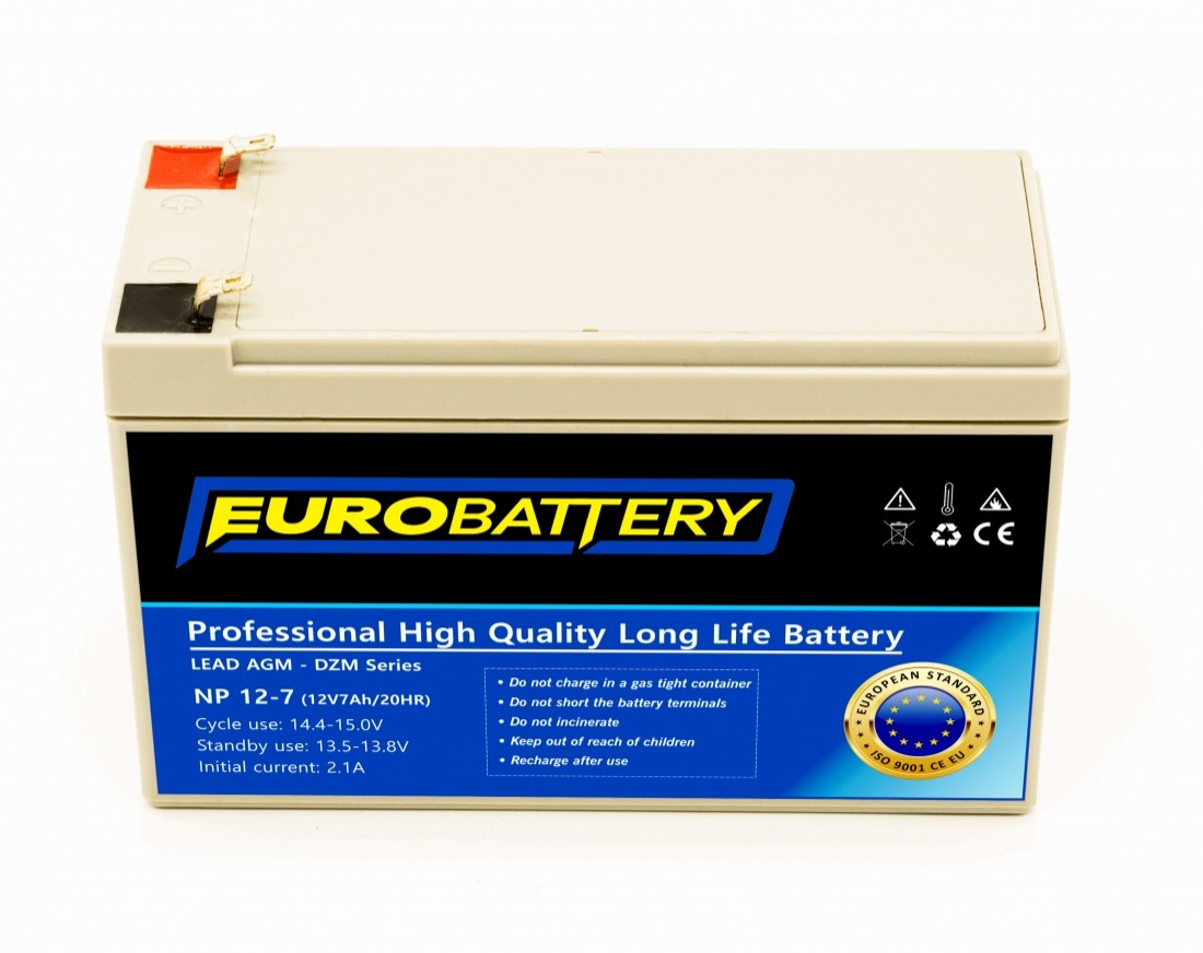 12v-7ah АКБ AGM EuroBattery NP 12-7 DZM (12в 7.0Аг)