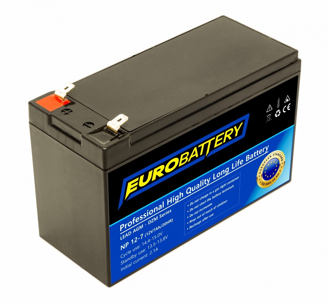 12v-7ah АКБ AGM EuroBattery NP 12-7 DZM (12в 7.0Аг)