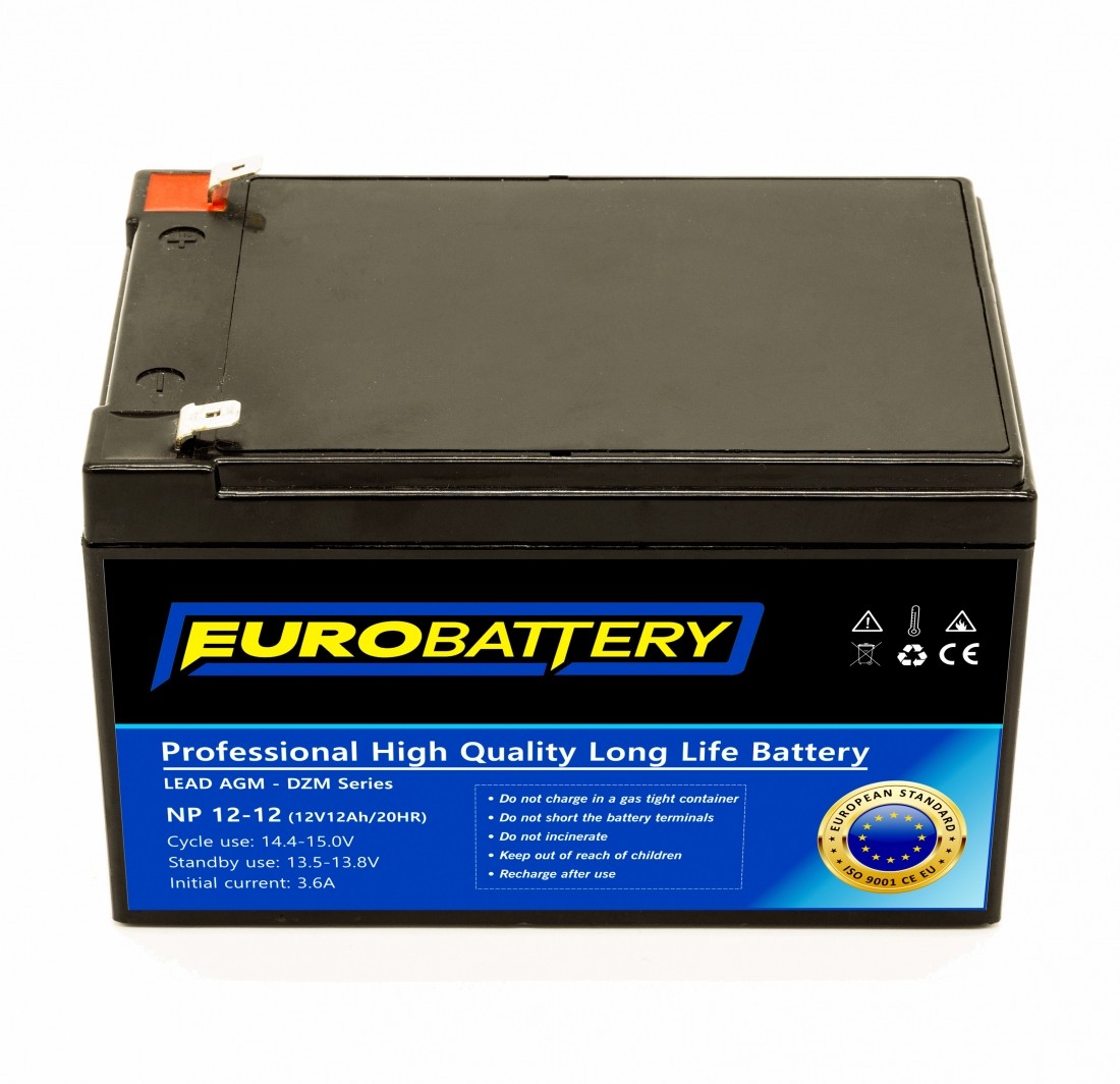 12v-12ah АКБ AGM EuroBattery NP 12-12 DZM (12в 12Аг)