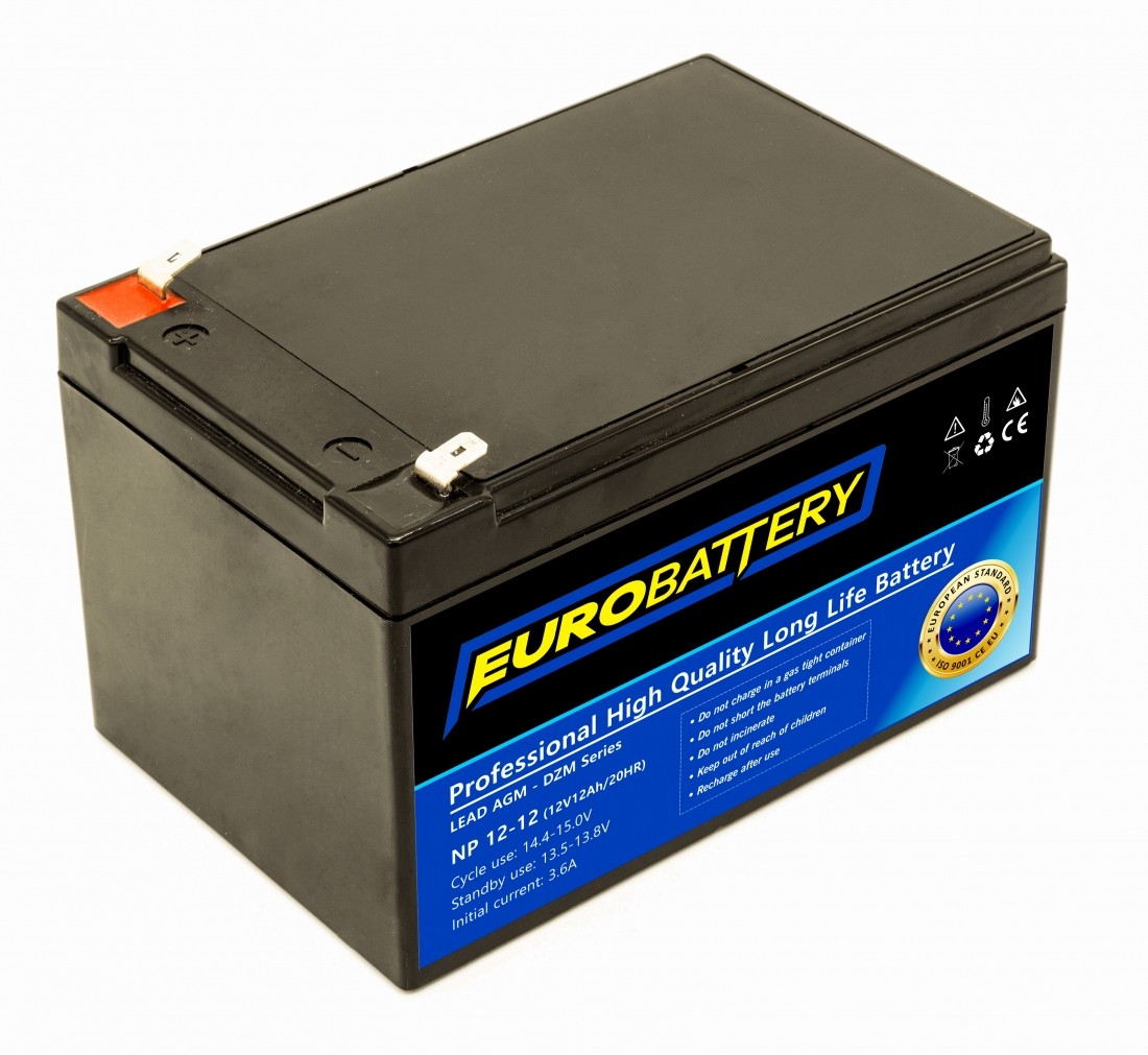 12v-12ah АКБ AGM EuroBattery NP 12-12 DZM (12в 12Аг)