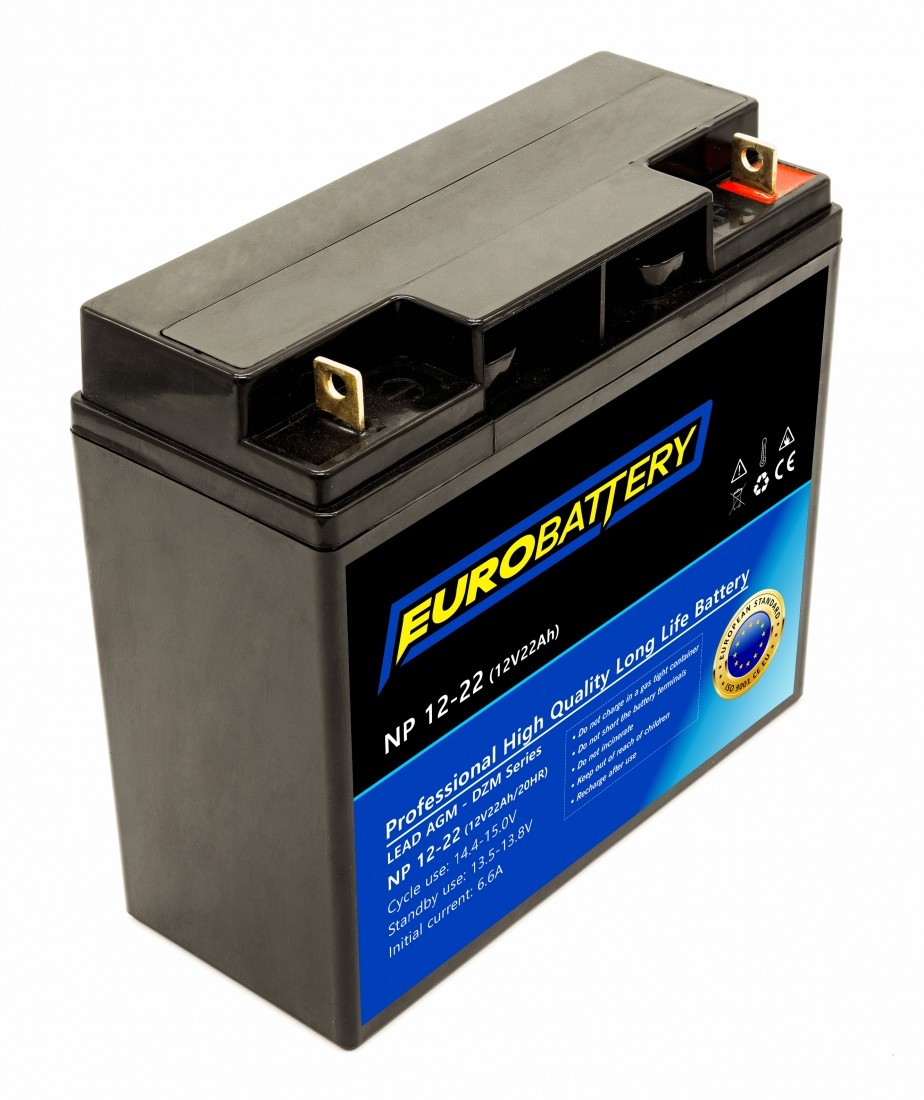 12v-22ah АКБ AGM EuroBattery NP 12-22 DZM (12в 22Аг)