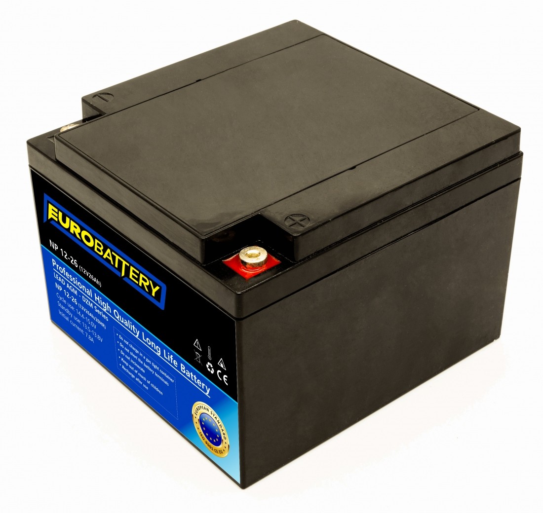 12v-26ah АКБ AGM EuroBattery NP 12-26 DZM (12в 26Аг)