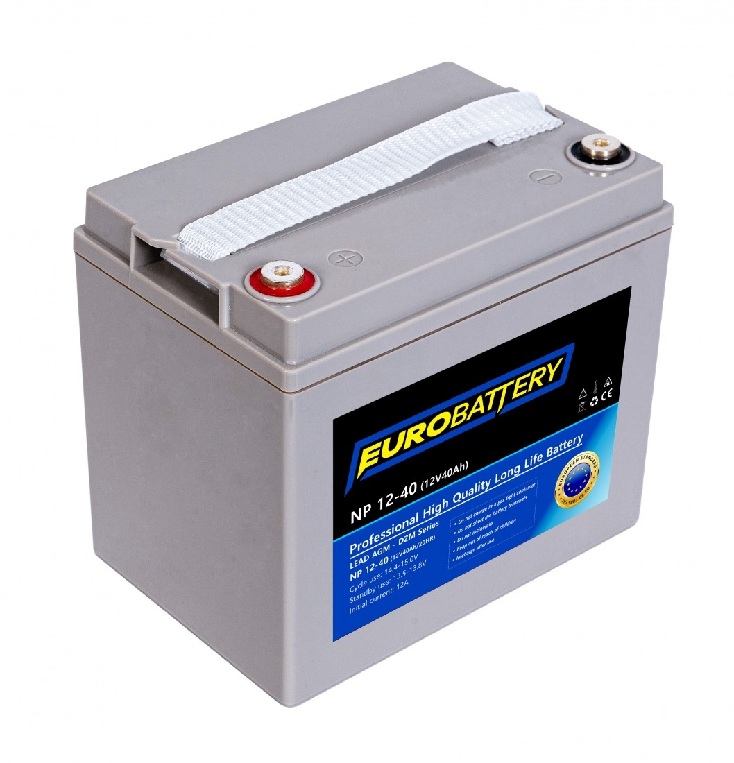 12v-40ah АКБ AGM EuroBattery NP 12-40 DZM (12в 40Аг)