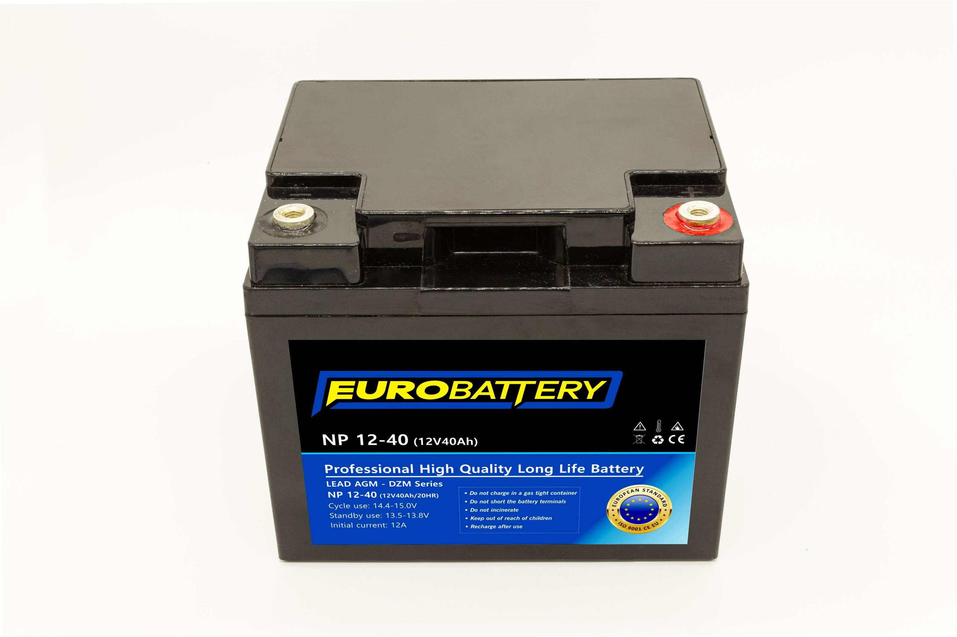 12v-40ah АКБ AGM EuroBattery NP 12-40 DZM (12в 40Аг)