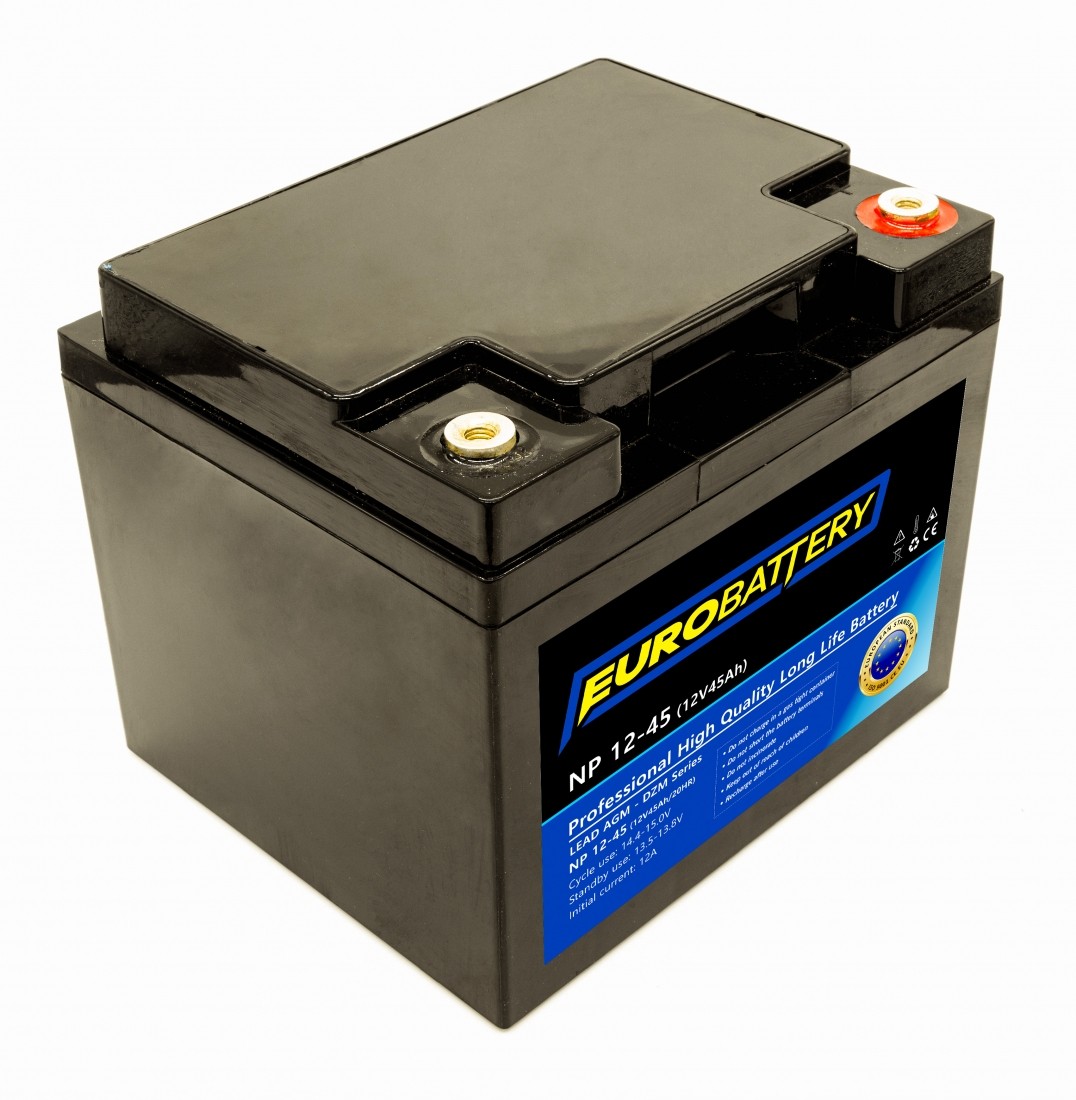 12v-45ah АКБ AGM EuroBattery NP 12-45 DZM (12в 45Аг)