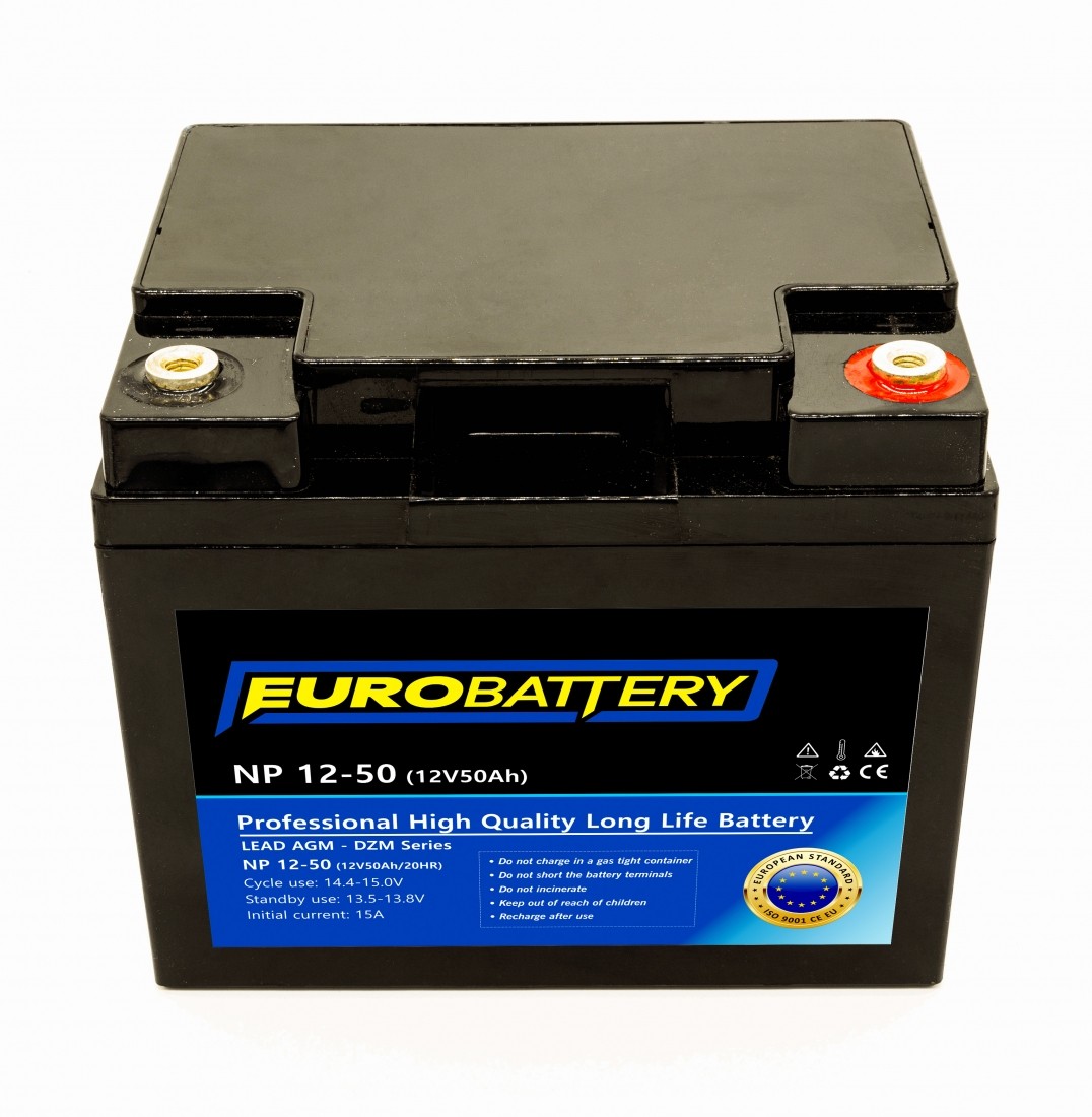 12v-50ah АКБ AGM EuroBattery NP 12-50 DZM (12в 50Аг)