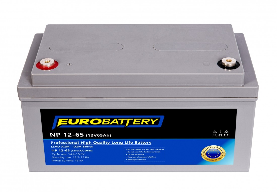 12v-65ah АКБ AGM EuroBattery NP 12-65 DZM (12в 65Аг)