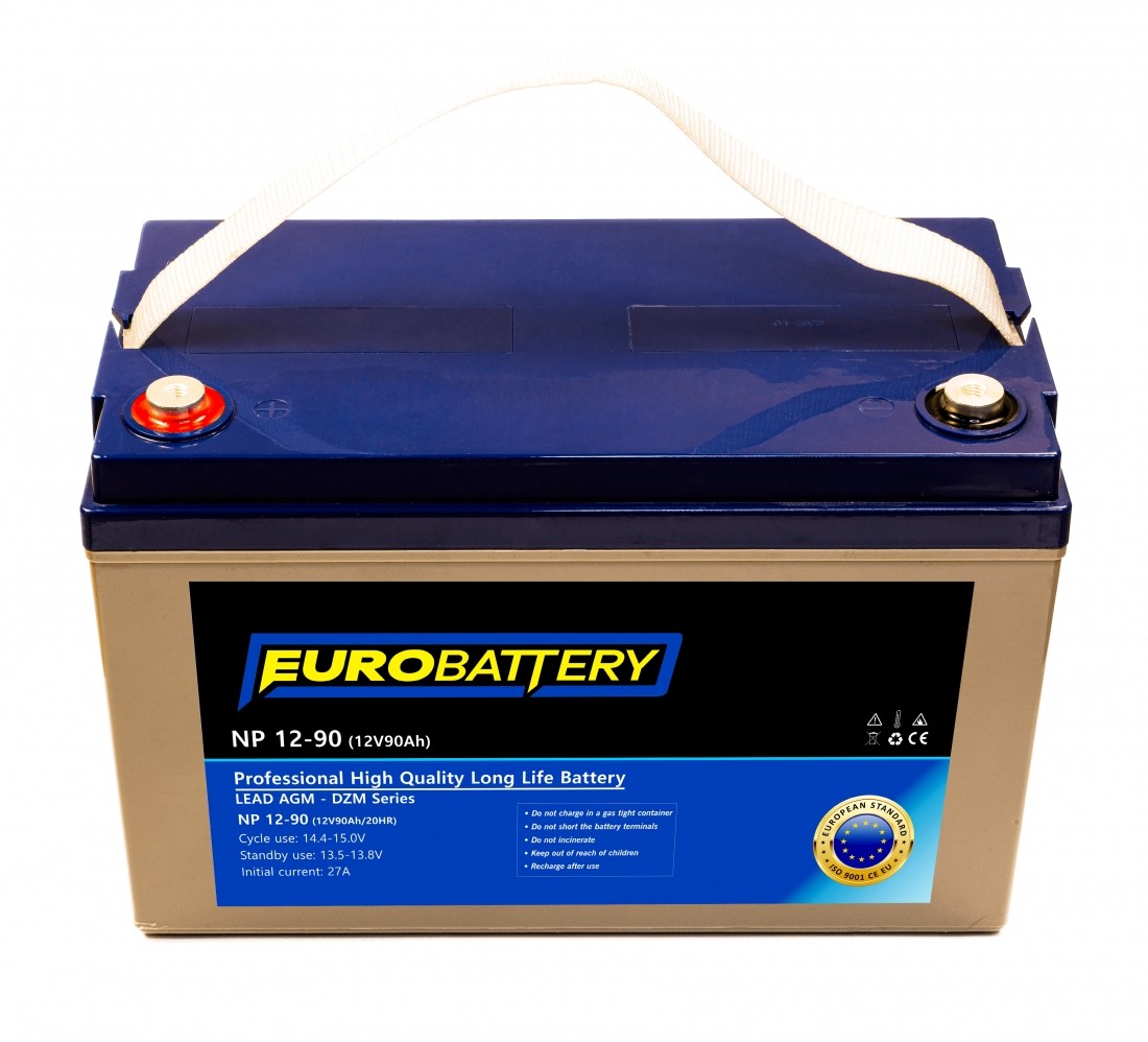 12v-90ah АКБ AGM EuroBattery NP 12-90 DZM (12в 90Аг)