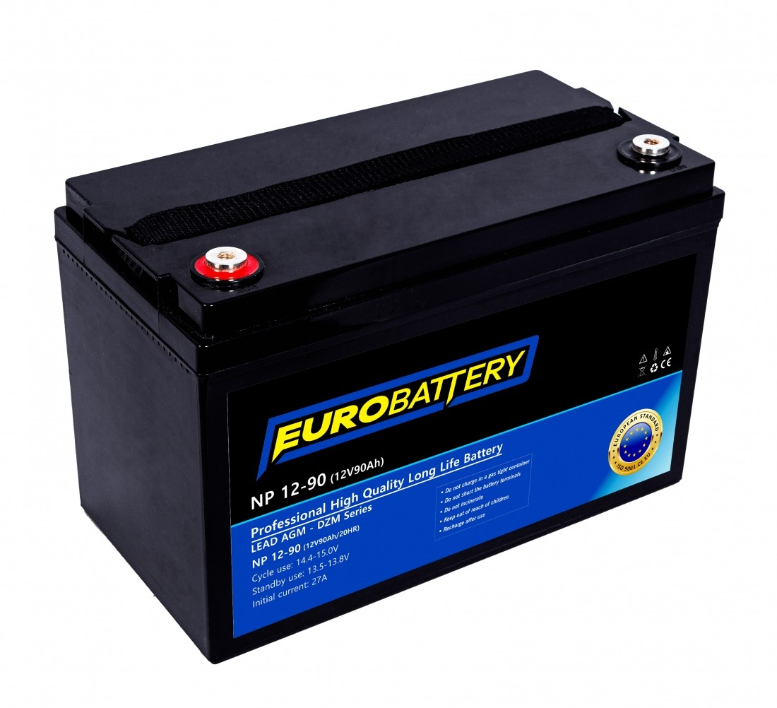 12v-90ah АКБ AGM EuroBattery NP 12-90 DZM (12в 90Аг)