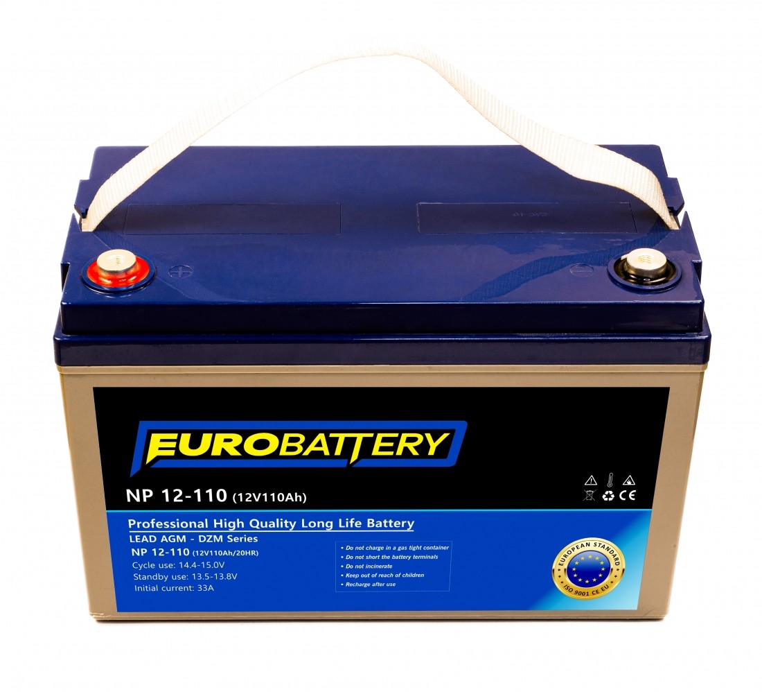 12v-110ah АКБ AGM EuroBattery NP 12-110 DZM (12в 110Аг)