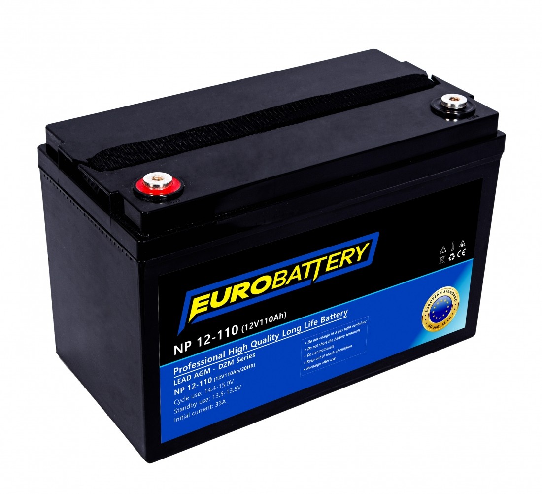 12v-110ah АКБ AGM EuroBattery NP 12-110 DZM (12в 110Аг)