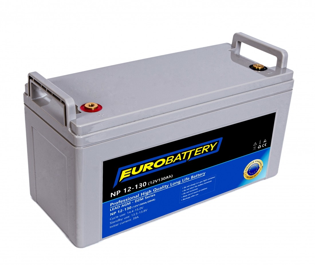 12v-130ah АКБ AGM EuroBattery NP 12-130 DZM (12в 130Аг)