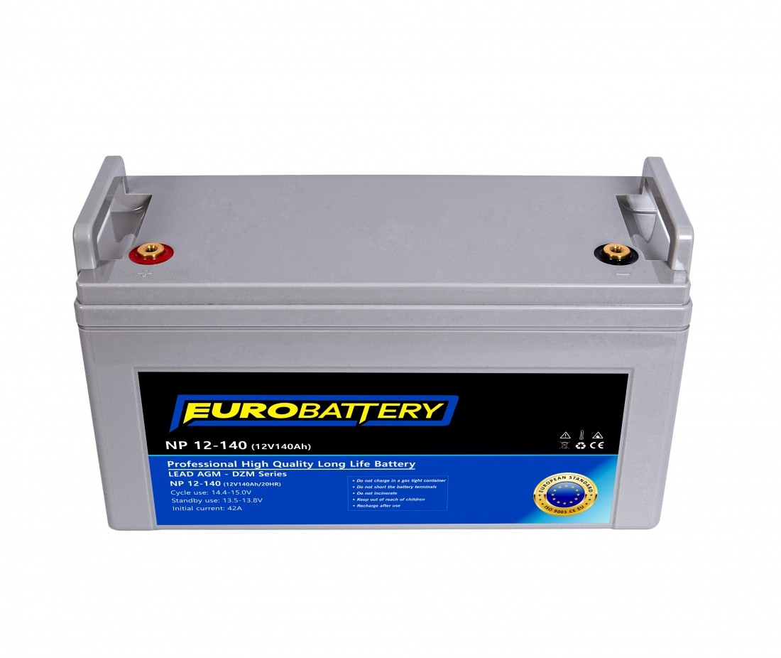 12v-140ah АКБ AGM EuroBattery NP 12-140 DZM (12в 140Аг)