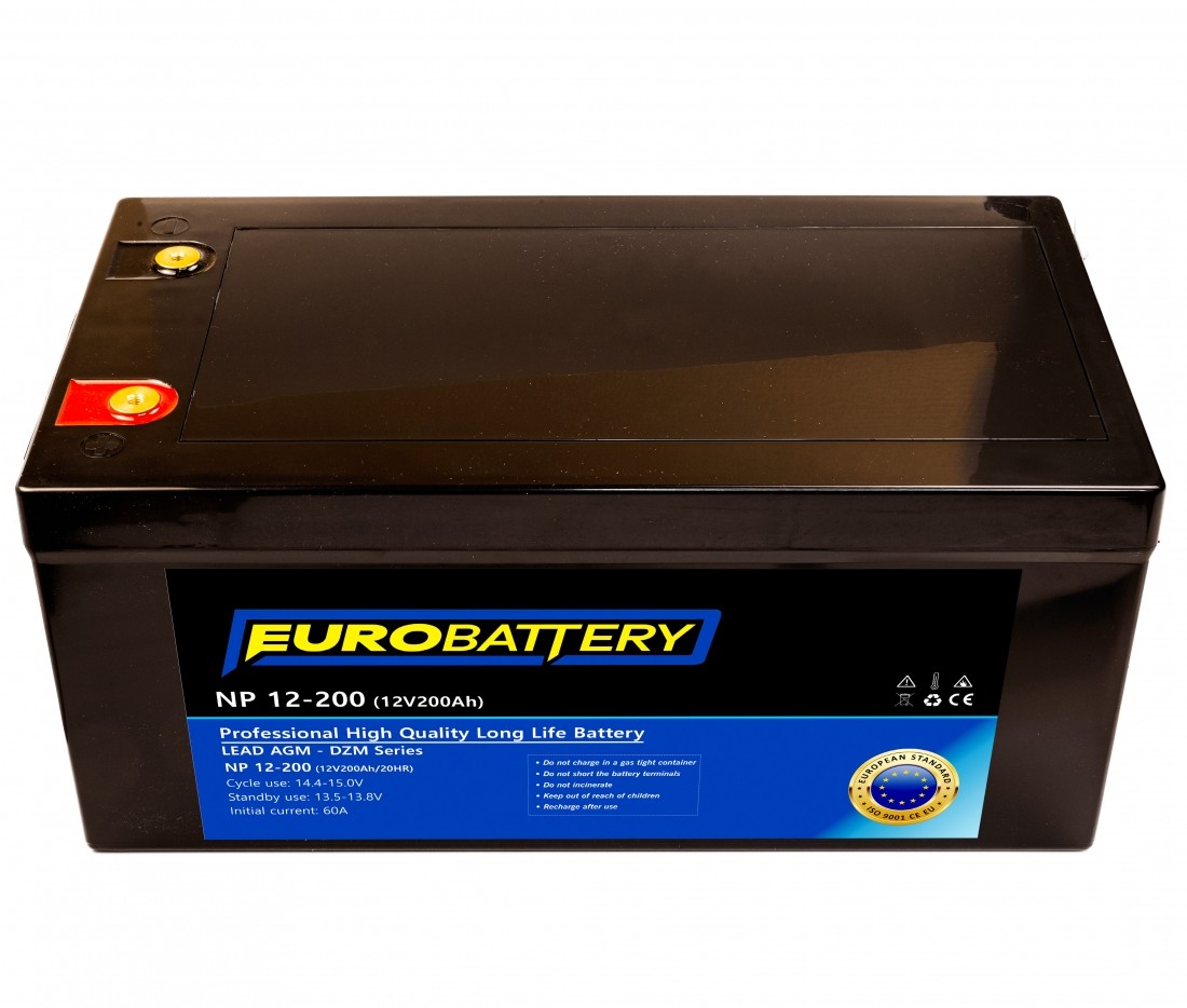 12v-200ah АКБ AGM EuroBattery NP 12-200 DZM (12в 200Аг)