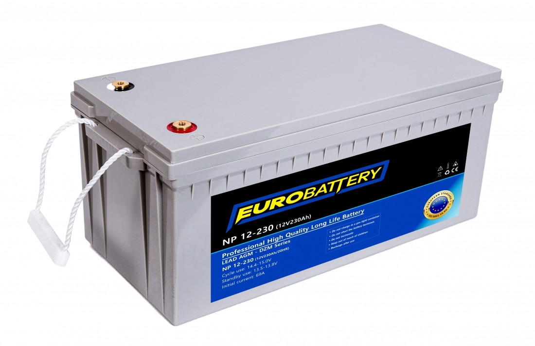 12v-230ah АКБ AGM EuroBattery NP 12-230 DZM (12в 230Аг)