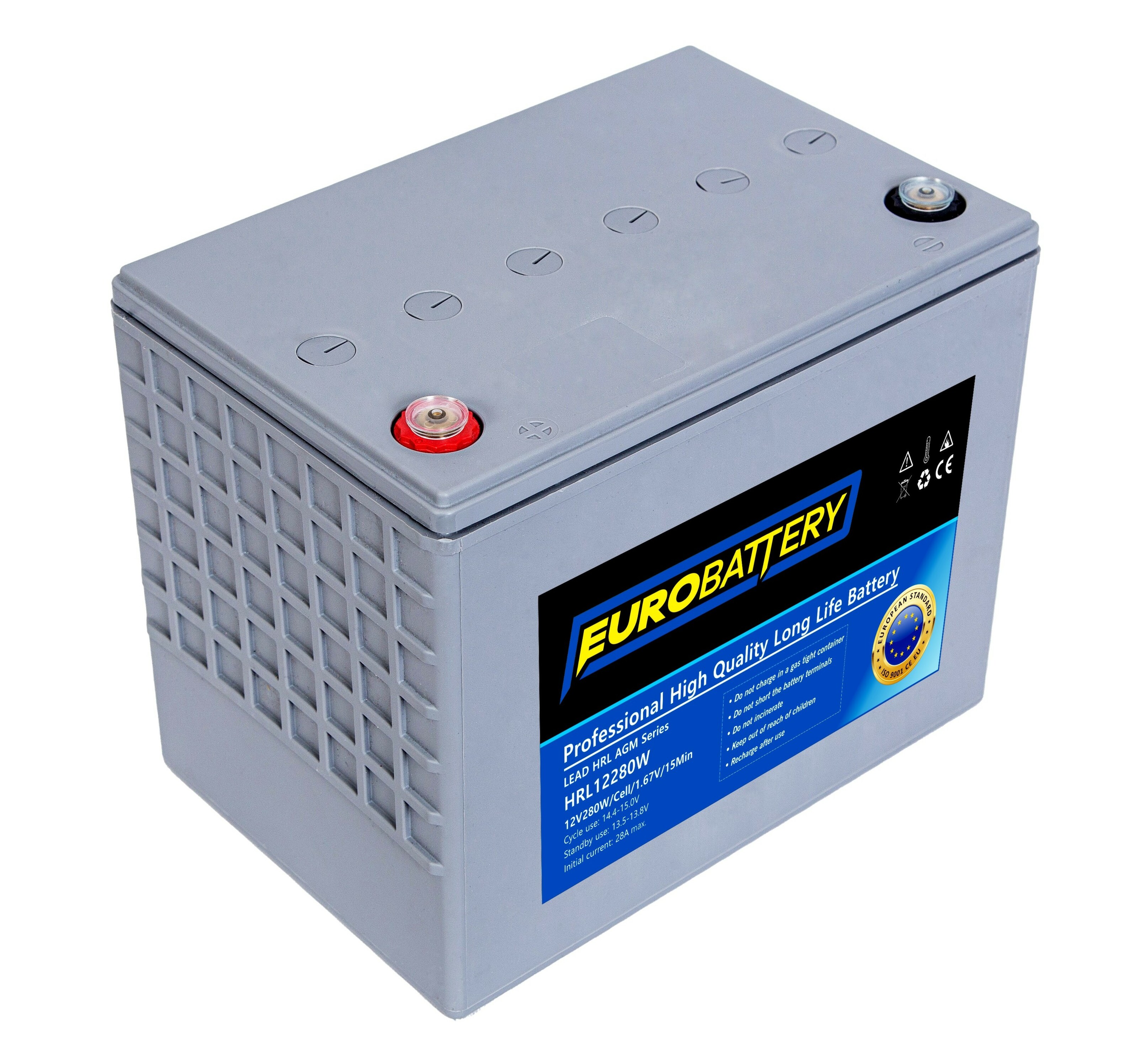 EuroBattery HRL 12280WFR Battery 12V 80Ah АКБ AGM