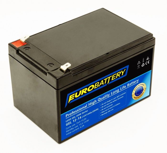 12v-14ah АКБ гелевый EuroBattery GEL 12-14 DZM (12в 14Ач)